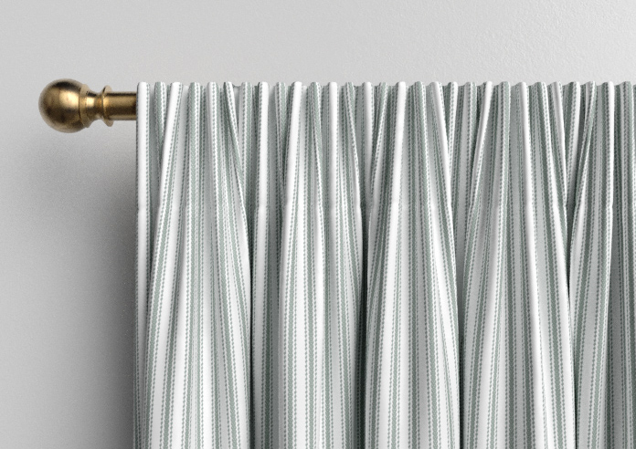 Lace Stripes, Sage - Made to Measure Curtains - Image 9
